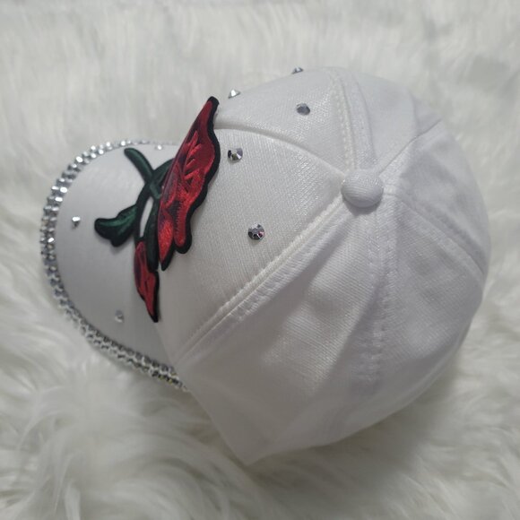 Bling & Roses White Baseball Cap - Picture 4 of 9